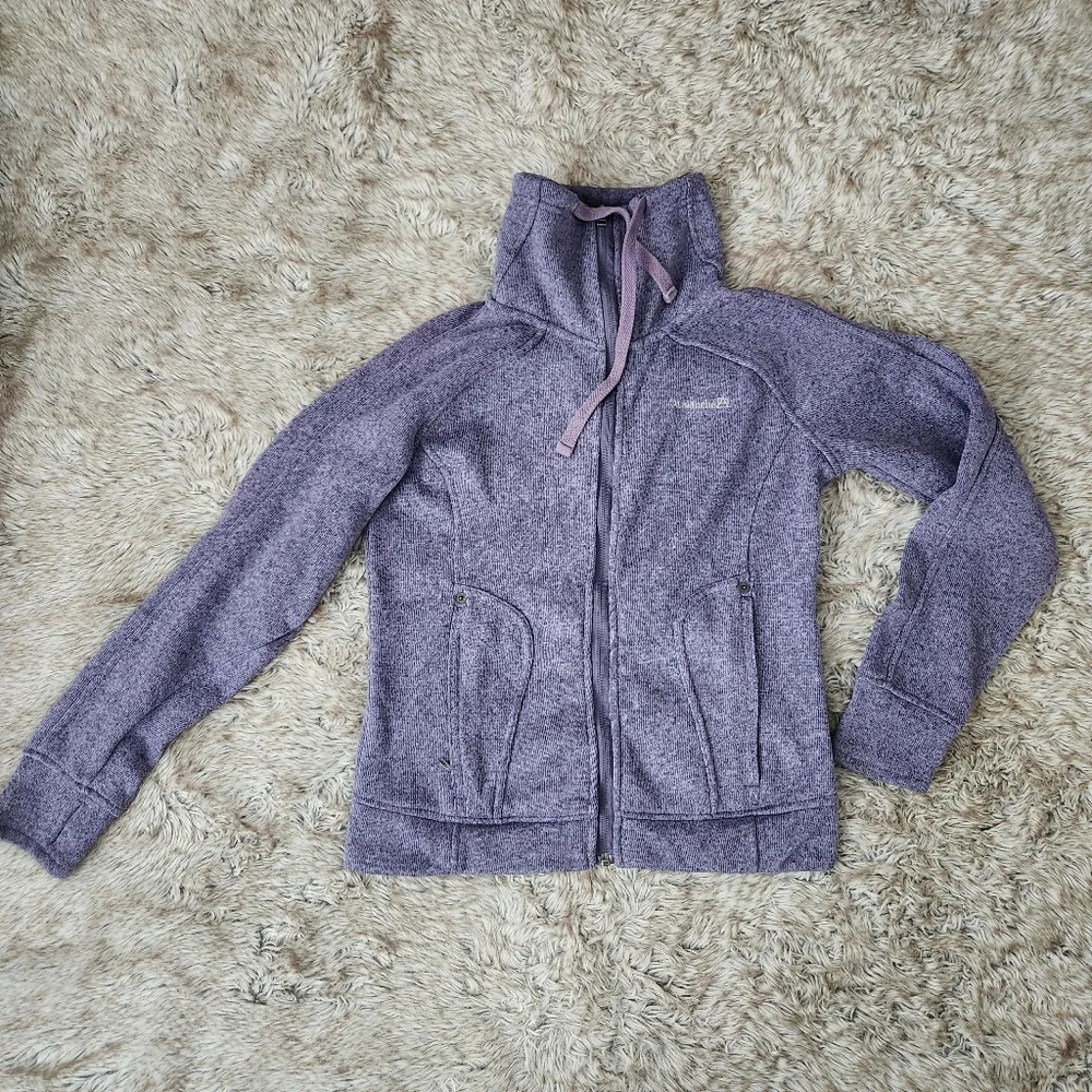 Avalanche Full Zip‎ Knit Sweater-Jacket Purple Women's Size Small